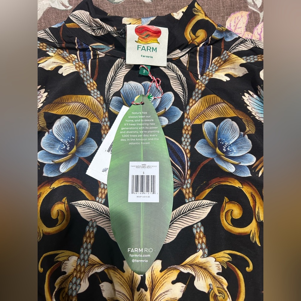 FARM Rio Floral Snake Print Top - Picture 7 of 7